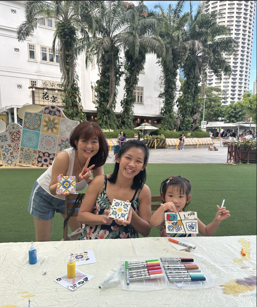 Peranakan tile painting video with CHIJMES with Visual Arts Centre during Singapore Heritage Festival