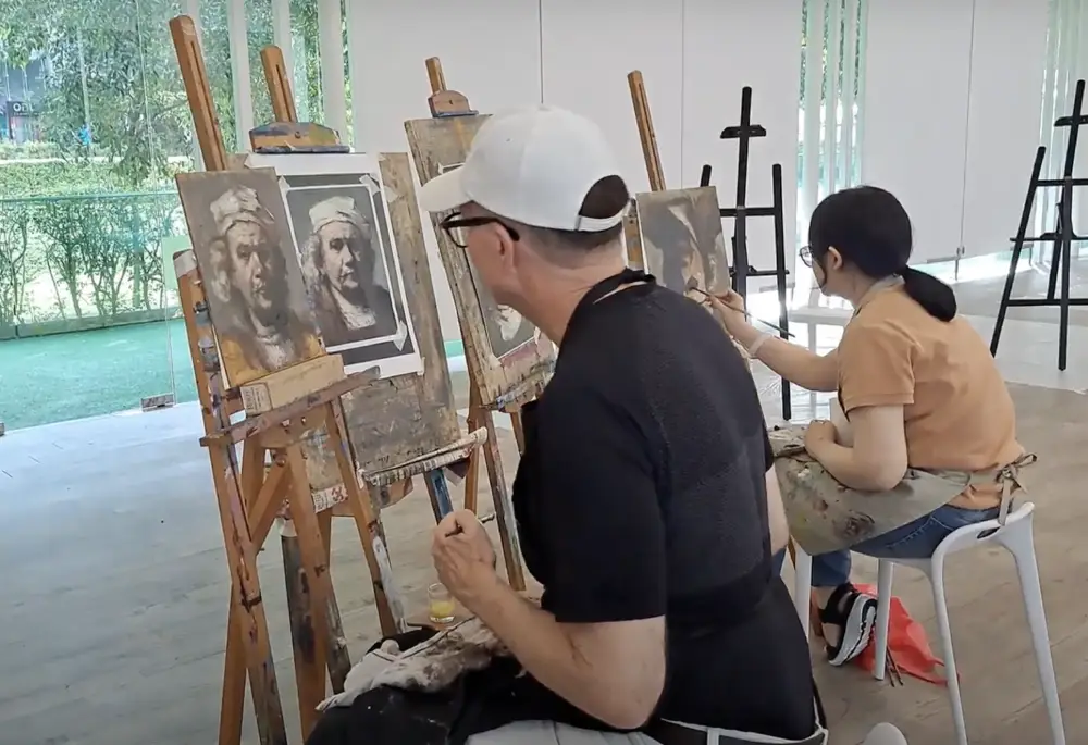 Private Art Class one-to-one Professional Oil Painting coaching Visual Arts Centre Singapore