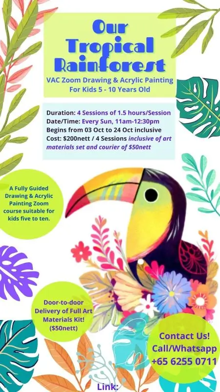 VAC Zoom Drawing & Acrylic Painting For Kids 5 - 10 Years Old