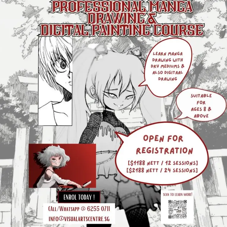 learn manga drawing for ages 8 and above in singapore