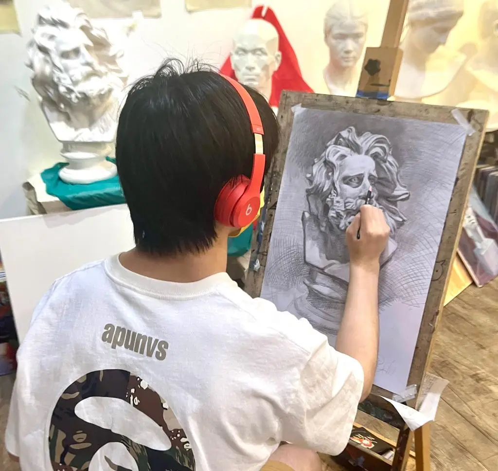 Drawing and Sketching for Teenager - PLASTER CAST observation sketching (1)