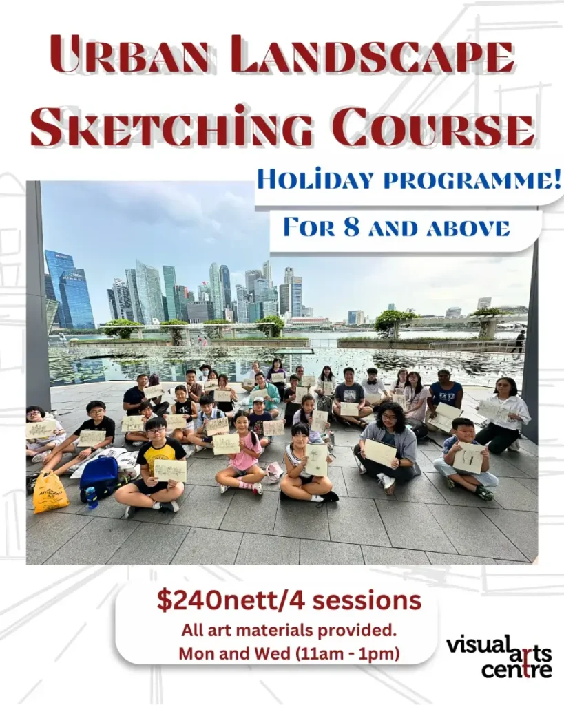 urban landscape sketching course for kids and youths in singapore