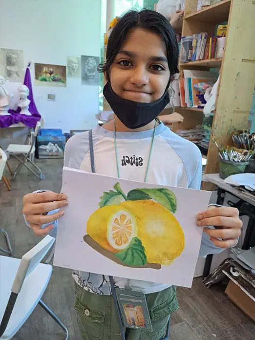 Visual Arts Centre Young Teen learning Still Life with Watercolour