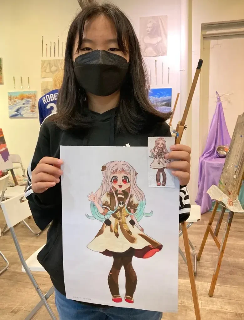 Kids Acrylic painting with Manga and Coloured Illustration course at Visual Arts Centre
