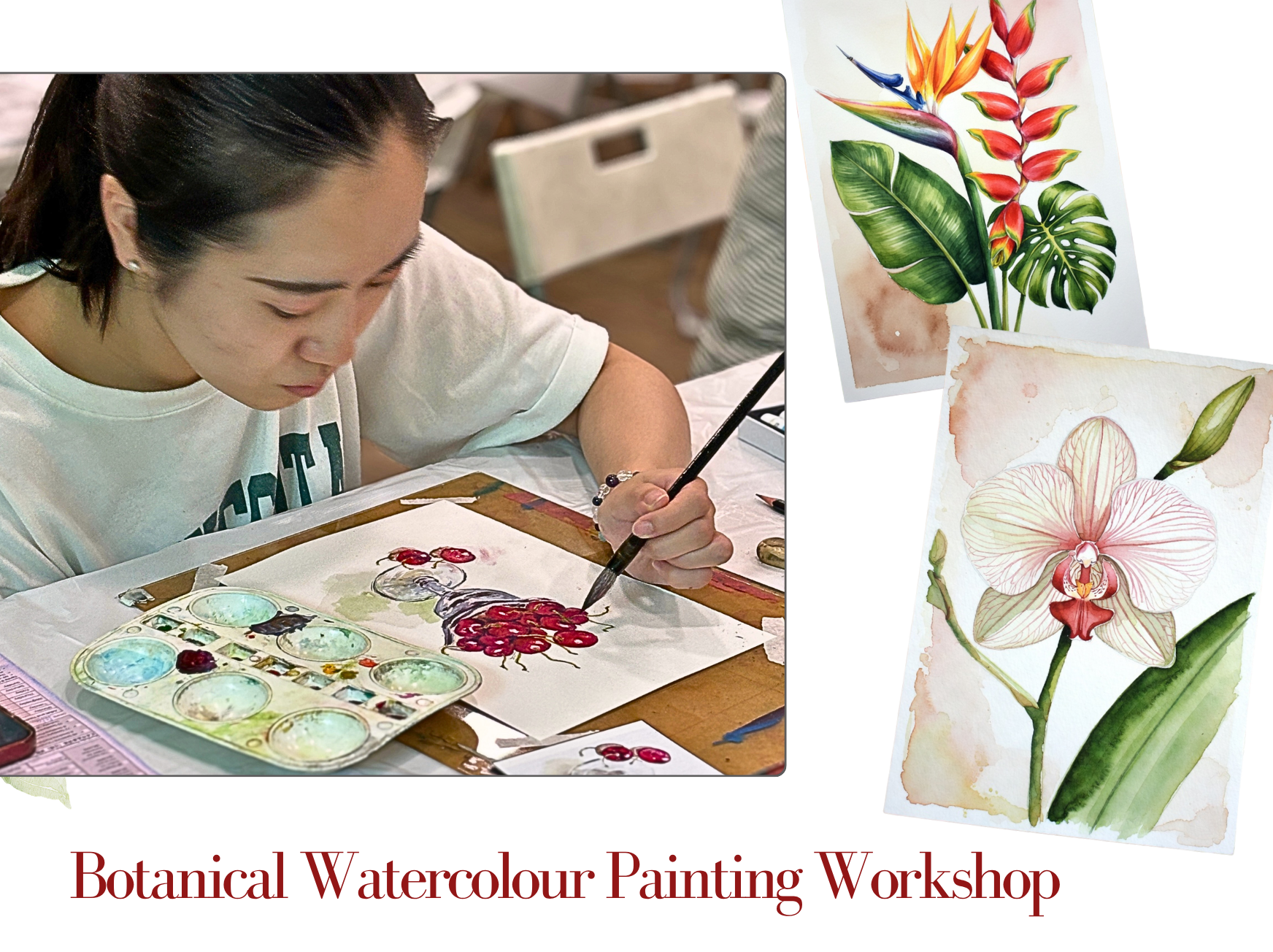 Culture Pass Botanical Watercolour Painting by Visual Arts Centre Singapore Best Culture Pass Workshops in Singapore for All Ages Suitable for beginners and all materials are provided