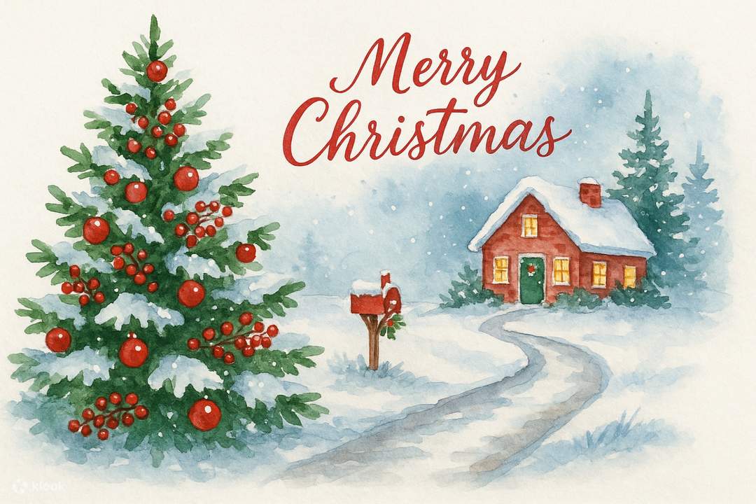 A Delightful Christmas - Watercolour Artcard Painting Art Workshop