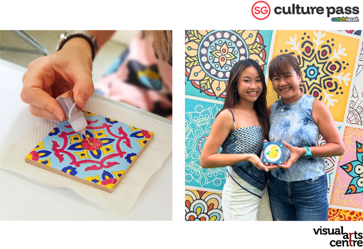 Tile Painting Art Workshop _ SG Cultural Pass with Visual Arts Centre