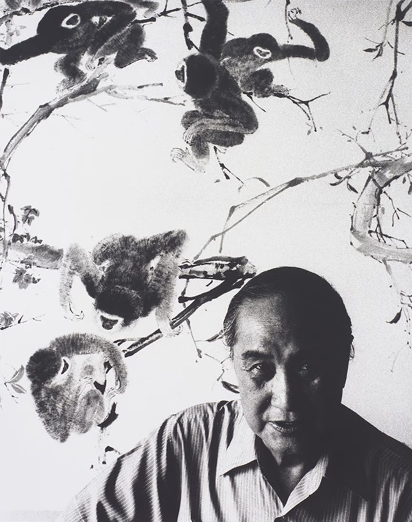 Painter Chen Wen Hsi (1985-1988) in a portrait photograph (silver gelatin print)