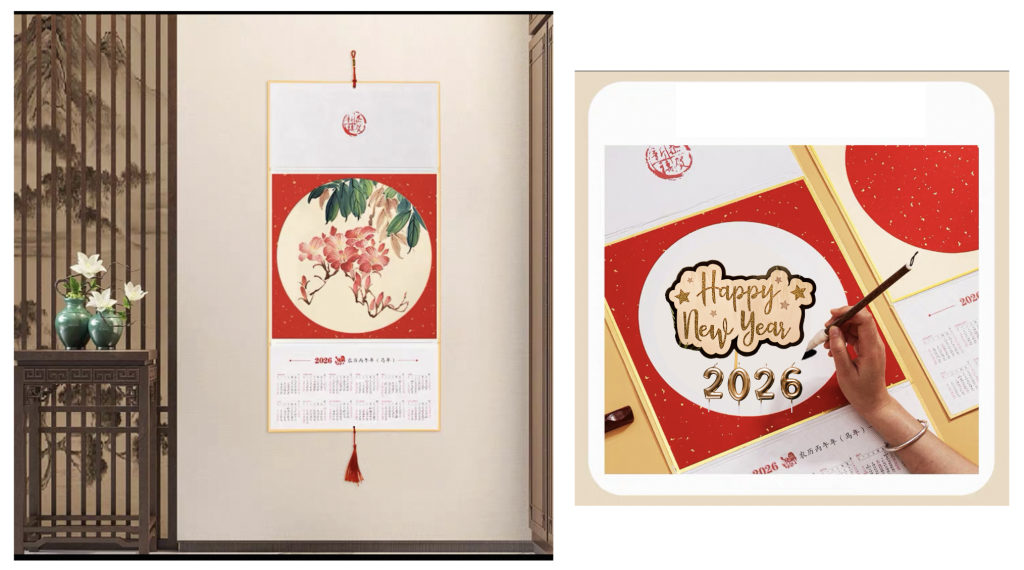 New Year's Day team bonding art jamming calendar design & painting with Visual Arts Centre