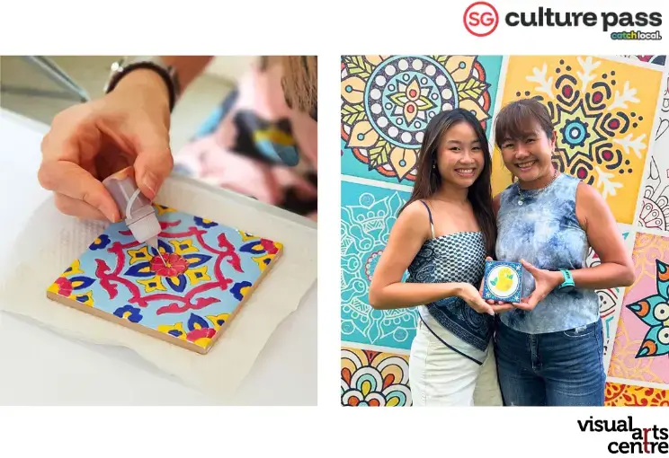 Tile Painting Art Workshop _ SG Cultural Pass with Visual Arts Centre