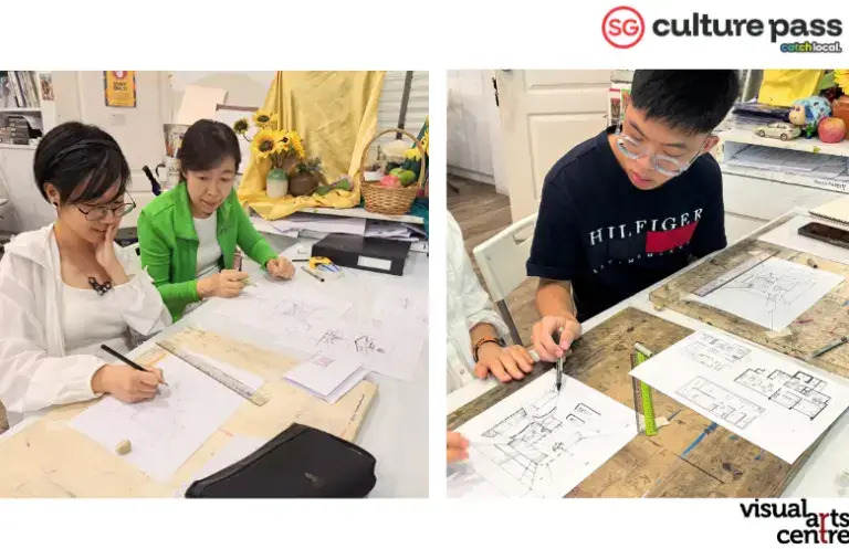 The Drawing Basics - Interior Spaces and Perspective Art Workshop _ SG Cultural Pass with Visual Arts Centre