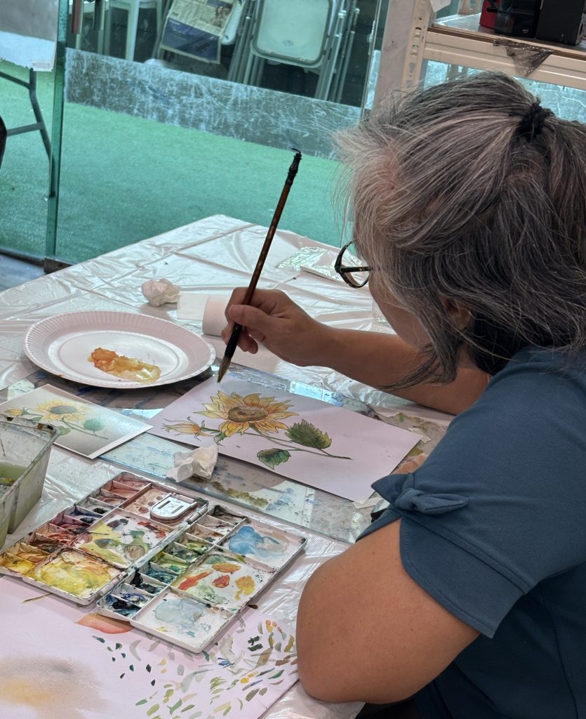 Senior-Watercolour Painting Art-Class-Art-Course-in-Singapore-with-Visual-Arts-Centre