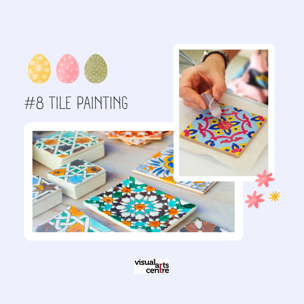 Easter Day Tile Painting Team Bonding and Art Jamming Activity Design and Art