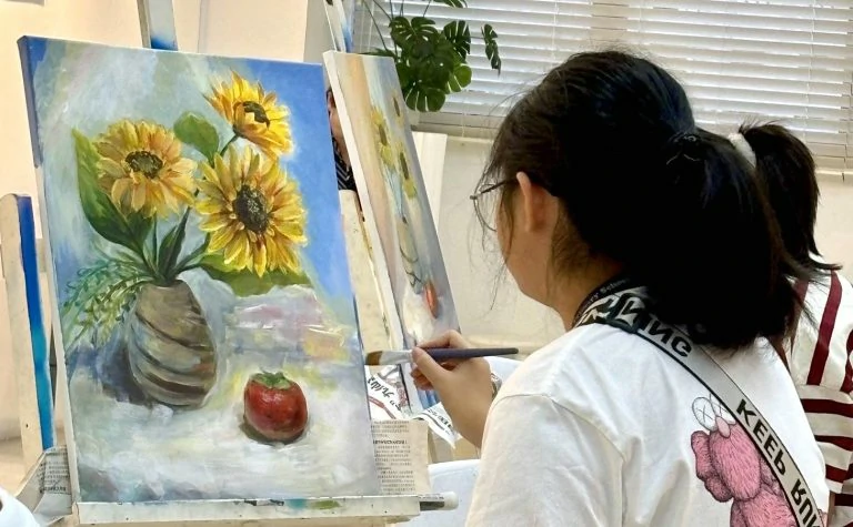 Acrylic Painting done by one of our students in Visual Arts Centre