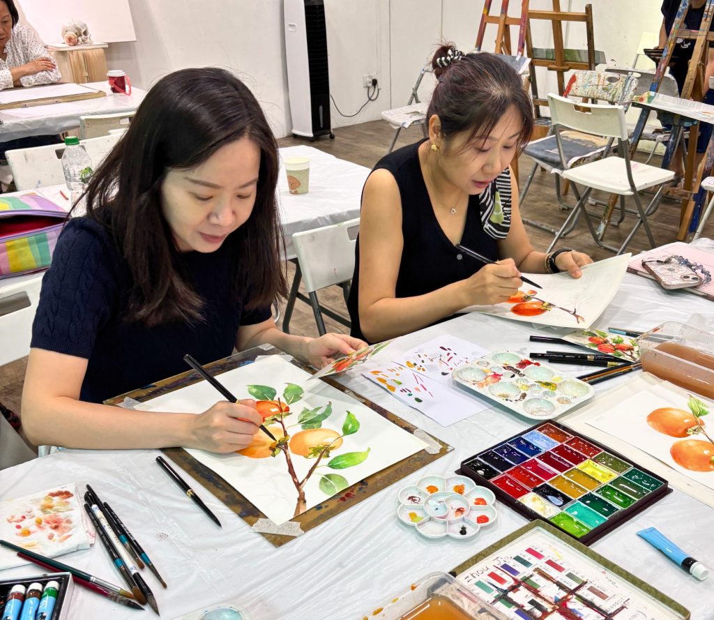 Best Watercolour Workshops in Singapore by Visual Arts Centre great for beginners and all ages located in easy to access location