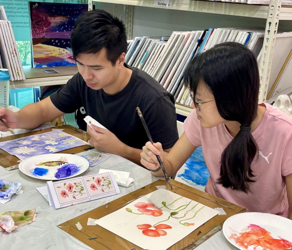 Best Watercolour Workshops in Singapore by Visual Arts Centre great for beginners and all ages located in easy to access location