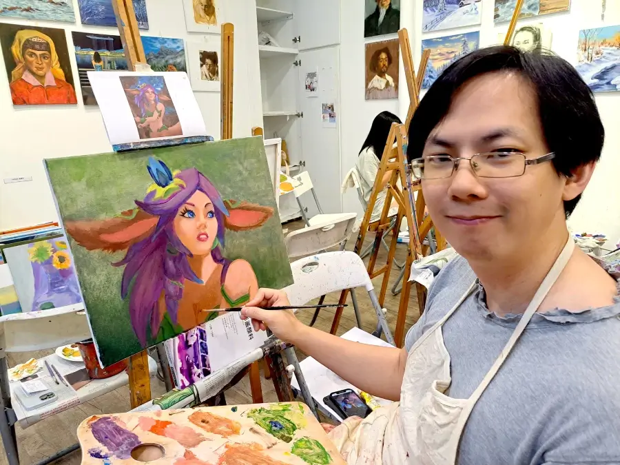 adult oil painting art course art class creative style