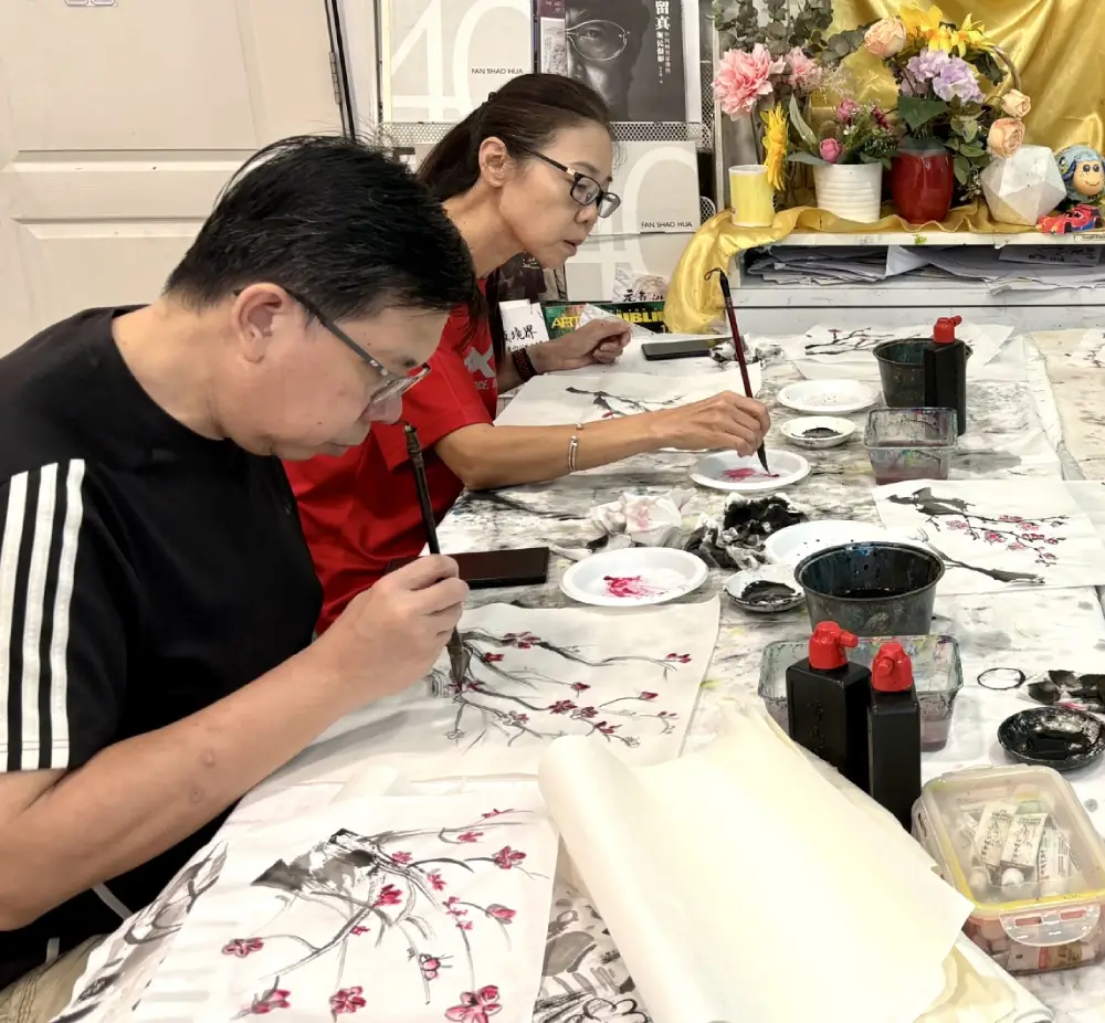 seniors & retirees chinese ink painting & calligraphy art class