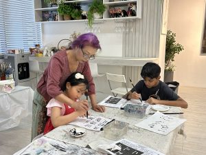 Kids & Teenager Chinese idioms & calligraphy writing professional art course.JPG