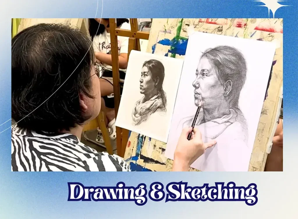 Adult drawing and sketching Art Class Singapore