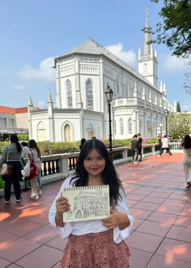 urban sketching CHIJMES art workshop | art course | art class Visual Arts Centre