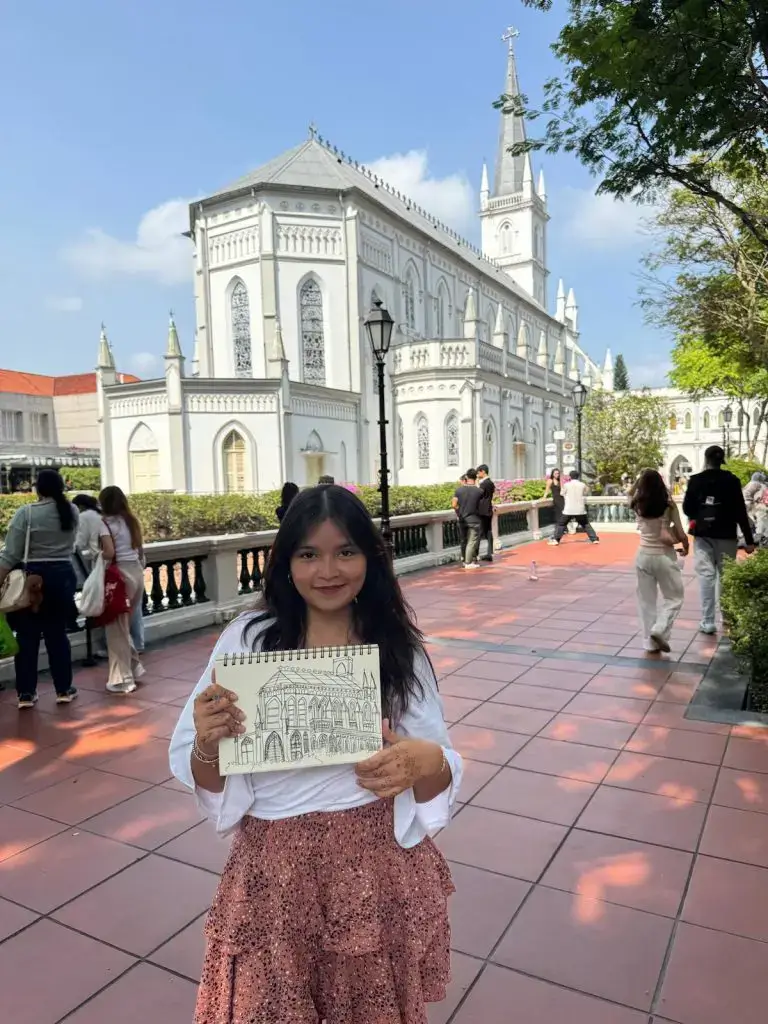 urban sketching CHIJMES art workshop | art course | art class Visual Arts Centre