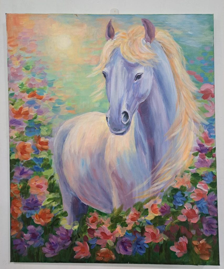 adult art course_ art class - animal acrylic painting