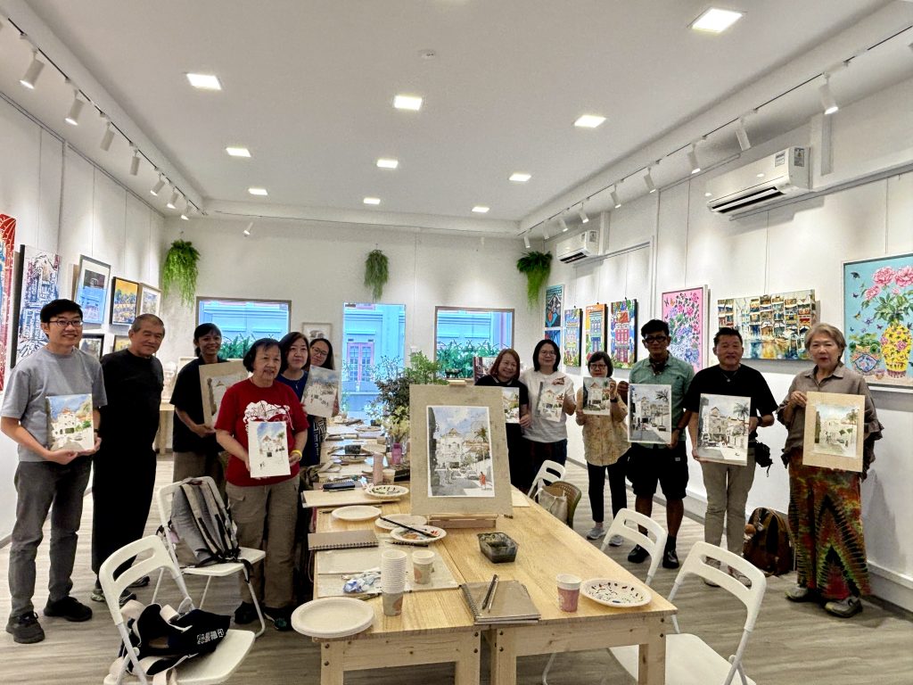 adult watercolour painting art class art course Visual Arts Centre