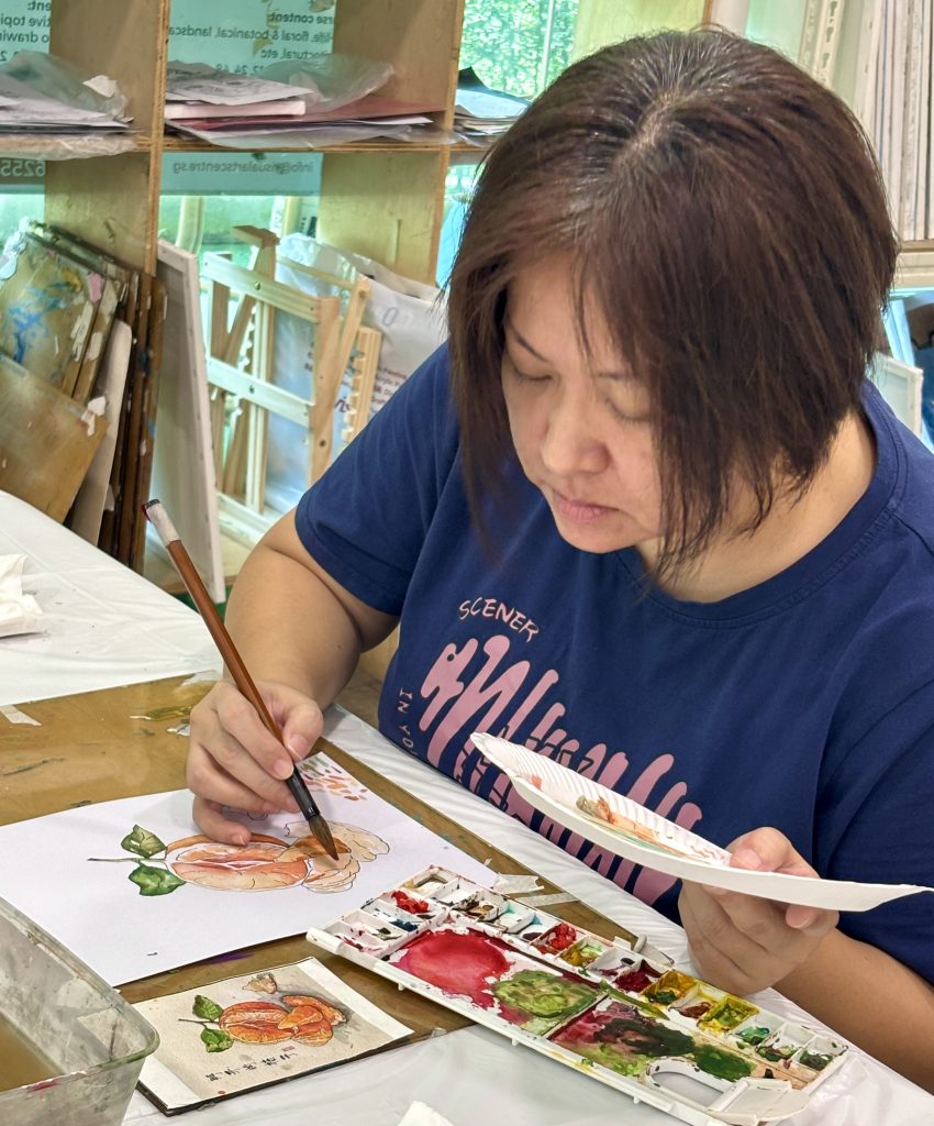 adult watercolour painting art class art course Visual Arts Centre