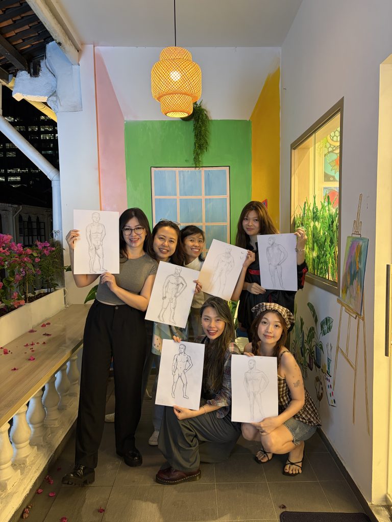 Chinatown singapore Visual Arts Centre Chinatown Art gallery and studio venue event space hire - hen_s night art workshop art course drawing and sketching