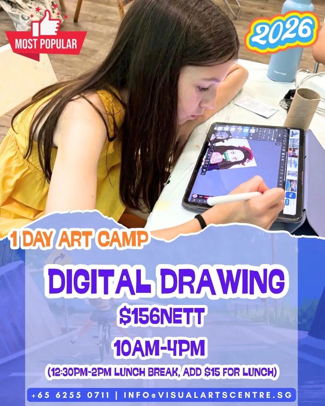 6-18YO One Day art camp Holiday Art Course bootcamp Visual Arts Centre Chinese Calligraphy & Ink Painting