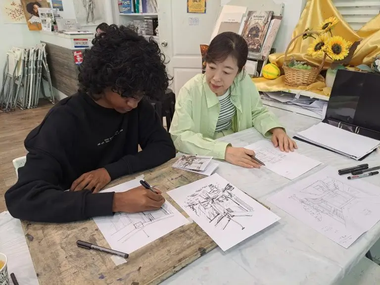 professional interior design and freehand rendering course , private art course Visual Arts Centre