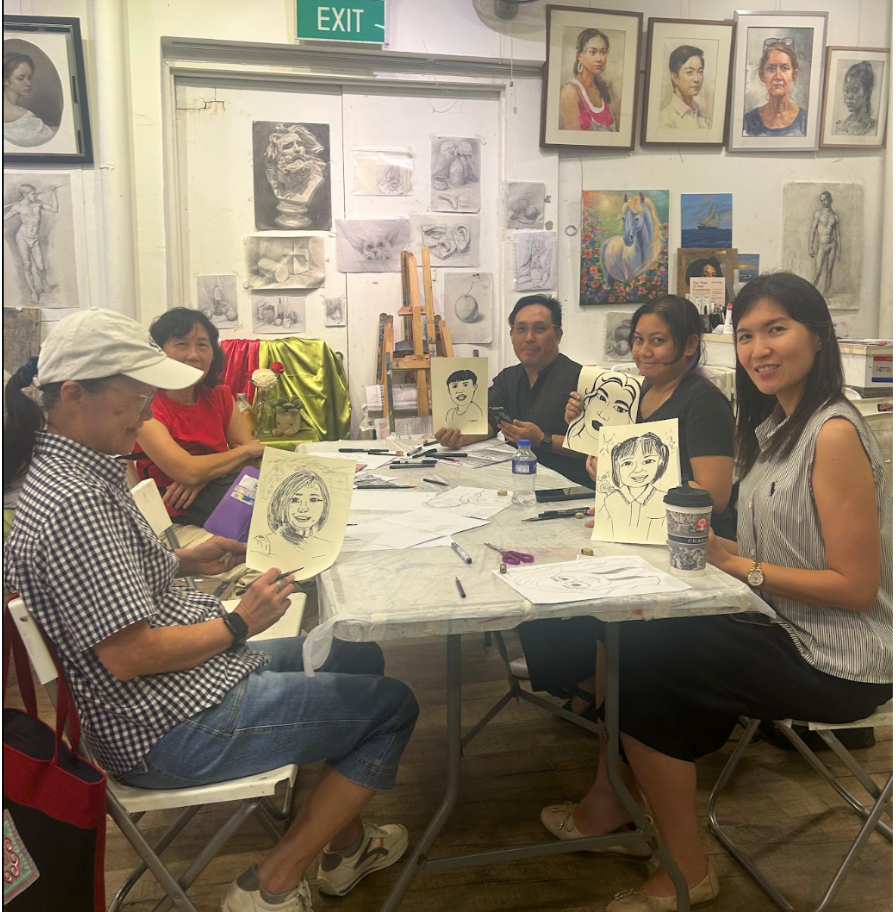 caricature drawing art course art class for beginners in Singapore