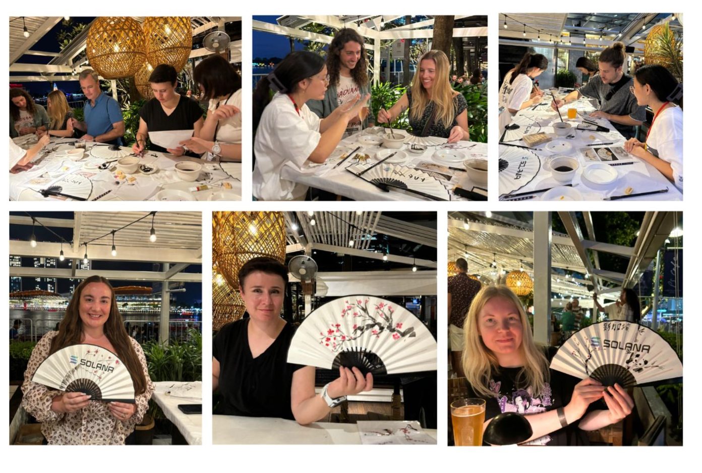 Racial Harmony Day National Day art jamming team bonding art workshop Visual Arts Centre Chinese Ink Painting on fan