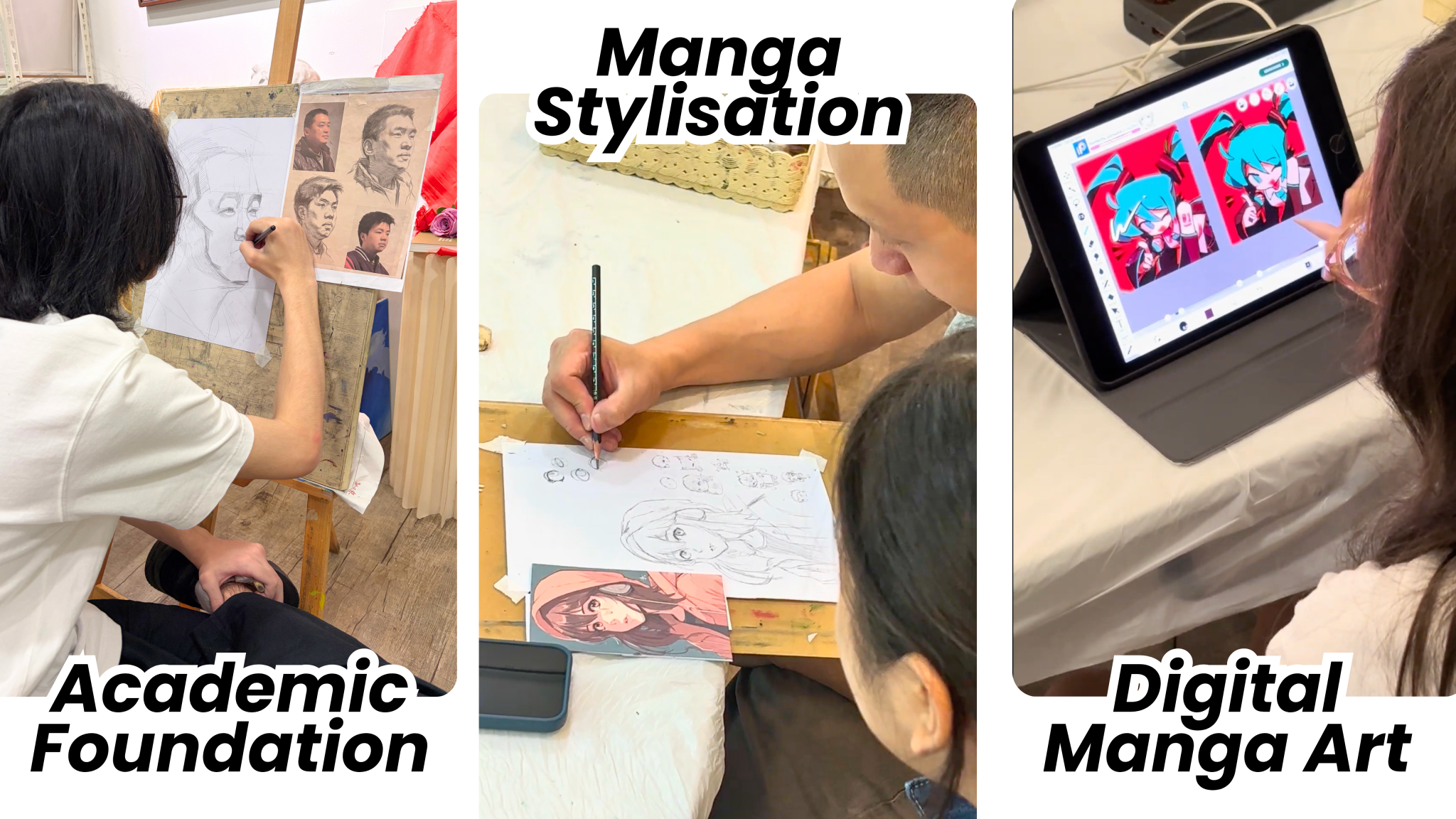 Best Professional Manga Drawing & Coloured illustration Course in Singapore by Visual Arts Centre Singapore Suitable for All Ages Adults Seniors Kids Teens Retirees Digital Manga Drawing And Painting