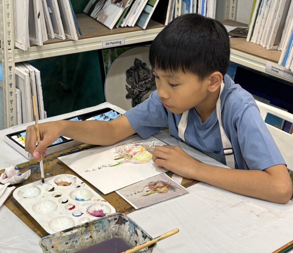 Best Watercolour Painting Art Course for Children Kids in Singapore by Visual Arts Centre