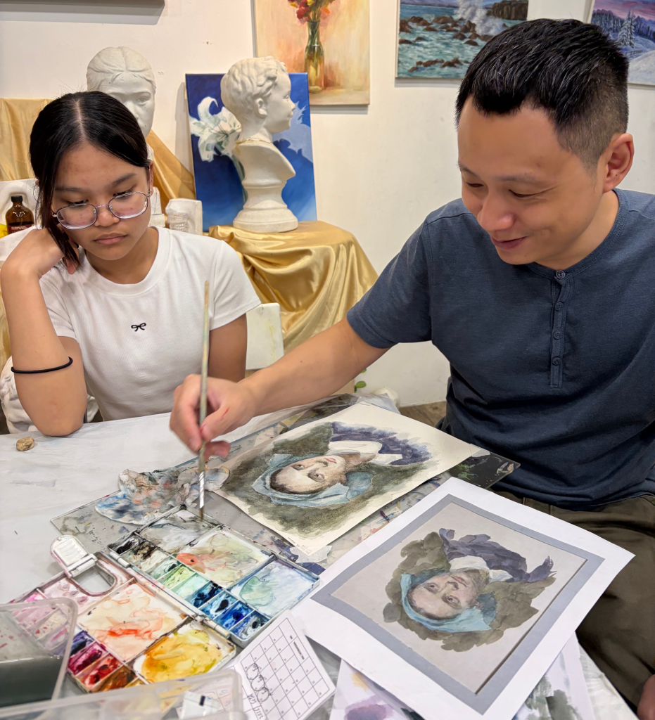 Best Watercolour Painting Art Course for Children Kids in Singapore by Visual Arts Centre