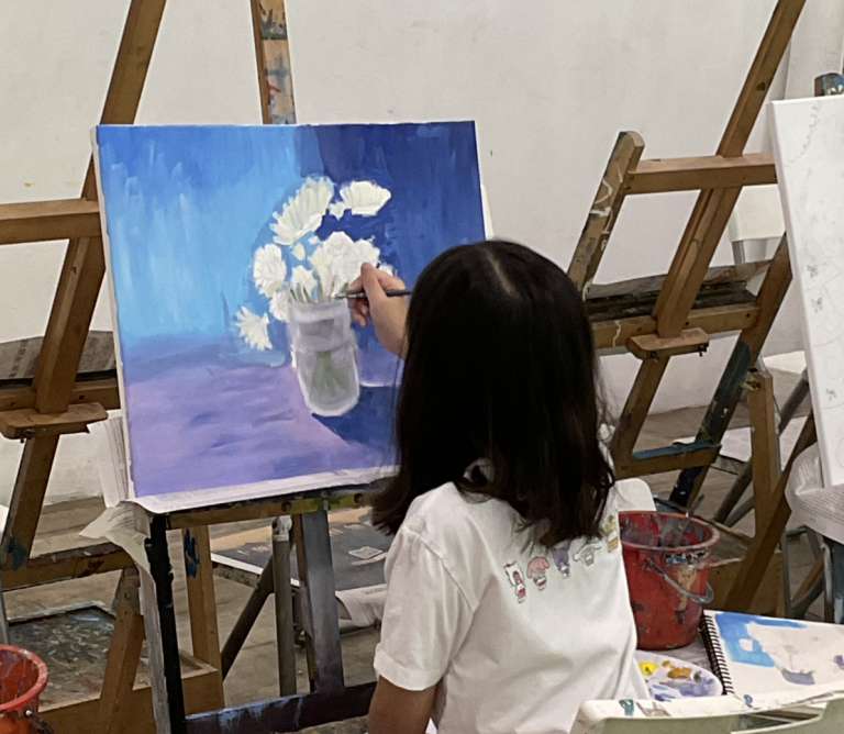 Best 3 Medium Art Immersion Kids 7-9 Years Old Course Professional Acrylic Painting Art Course by Visual Arts Centre Singapore