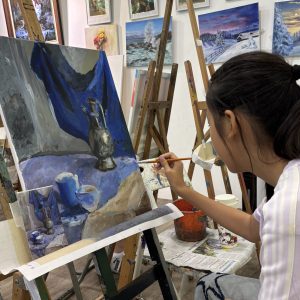 Best Kids/Children/Preteen Professional Acrylic Painting Art Course in Singapore by Visual Arts Centre Professional 3 Medium 3 Immersion Art Course