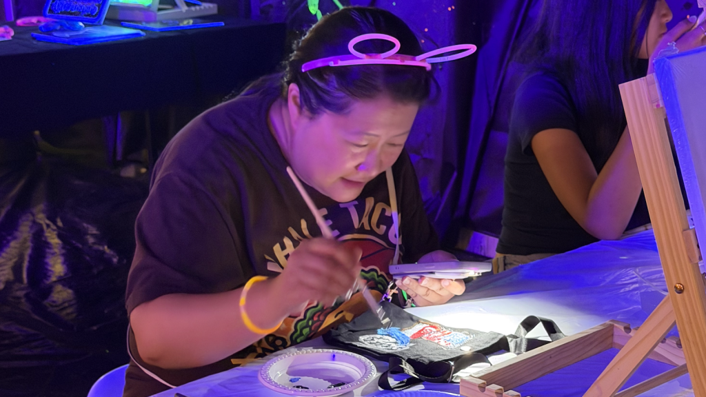 Best Neon Art Jamming Glow With Face Painting Art Workshop in Singapore Team Bonding Team Building by Visual Arts Centre
