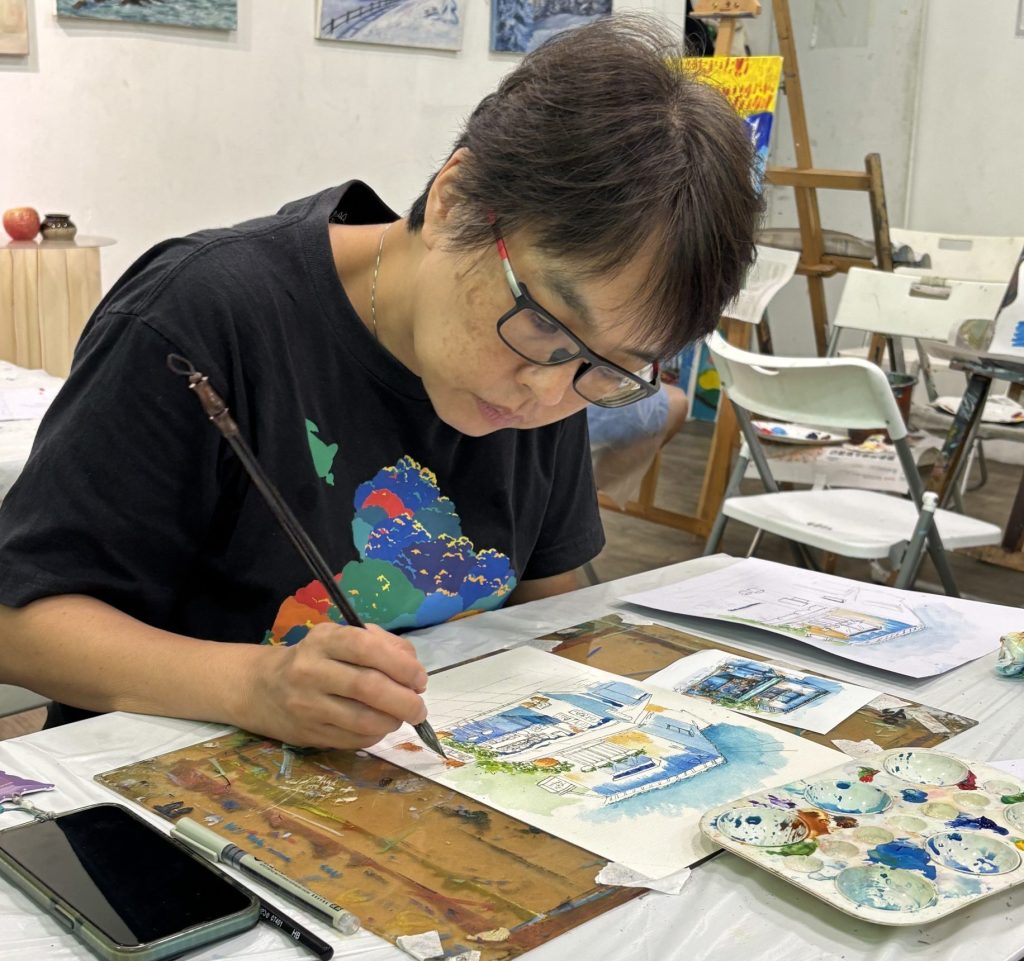 Best Senior Watercolour Painting Art Course in Singapore by Visual Arts Centre