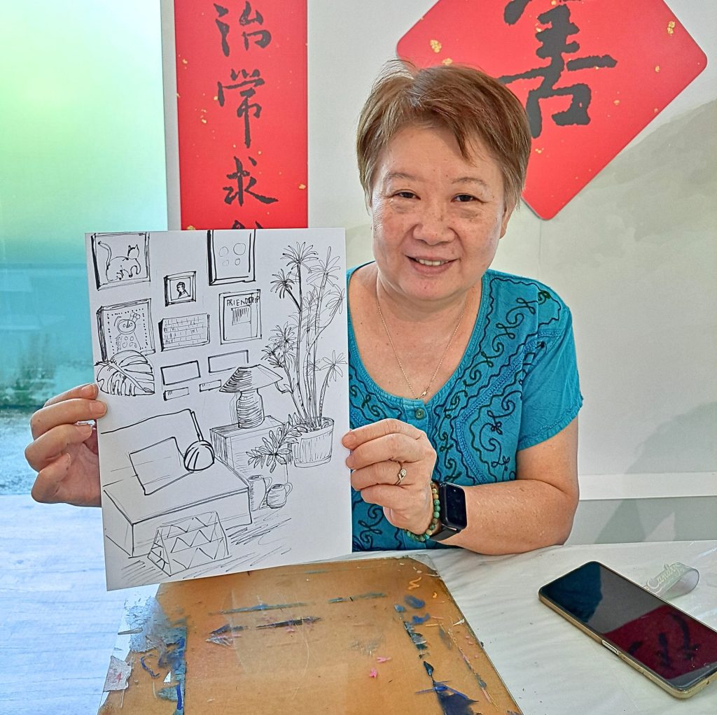 Best Senior Professional Interior Design & Freehand Drawing in Singapore by Visual Arts Centre