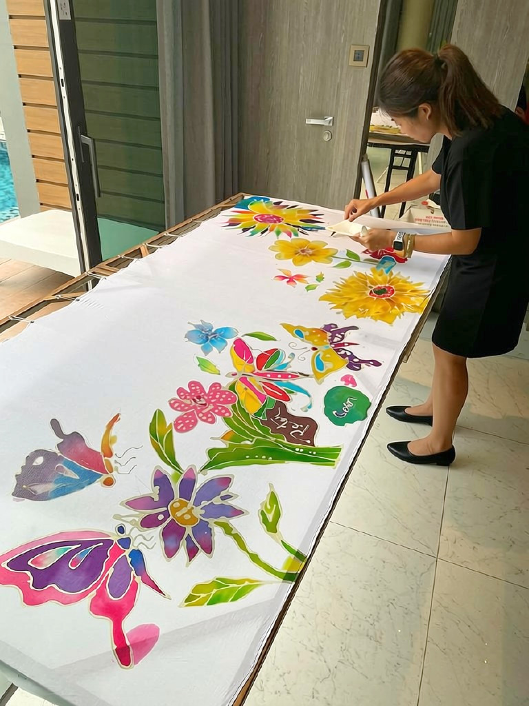 Batik Mural Painting Art Jamming in Singapore by Visual Arts Centre