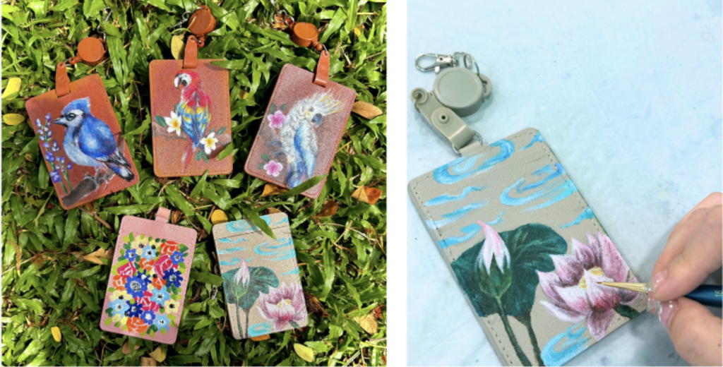 Leather Keychain Painting Visual Arts Centre Singapore Best Art Jamming Services in Singapore